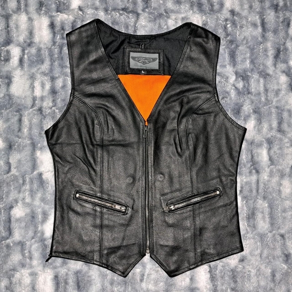 Dream Apparel Black Leather Vest - Picture 1 of 4